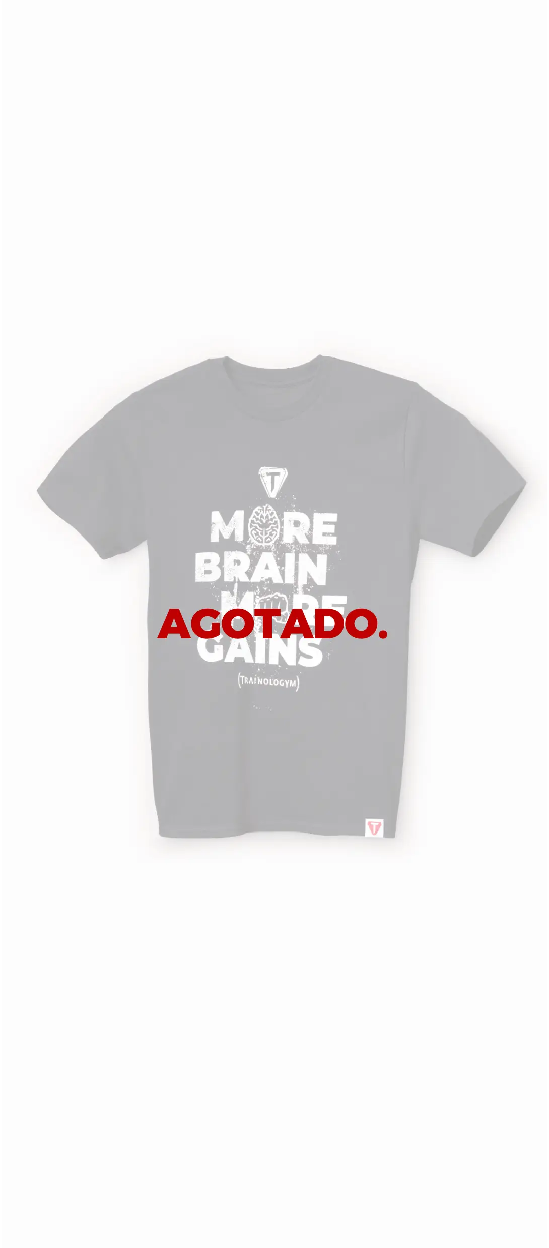 Camiseta negra frase “More Brain More Gains”